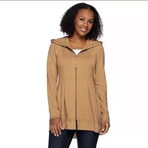 LOGO LOUNGE Lori Goldstein French Terry Hooded Jacket Zip Hoodie Plus size 3X